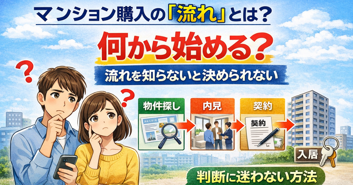 マンション購入の『流れ』とは?何から始める?判断に迷わない方法