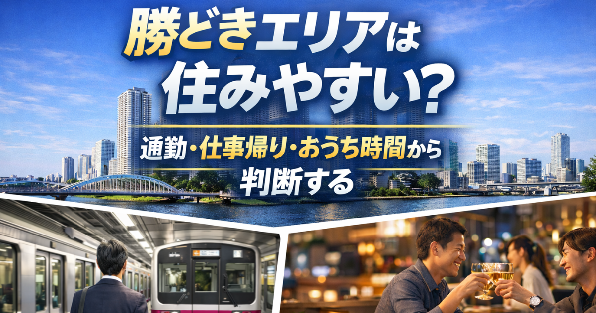勝どきエリアは住みやすい?通勤･仕事帰り･おうち時間から判断する